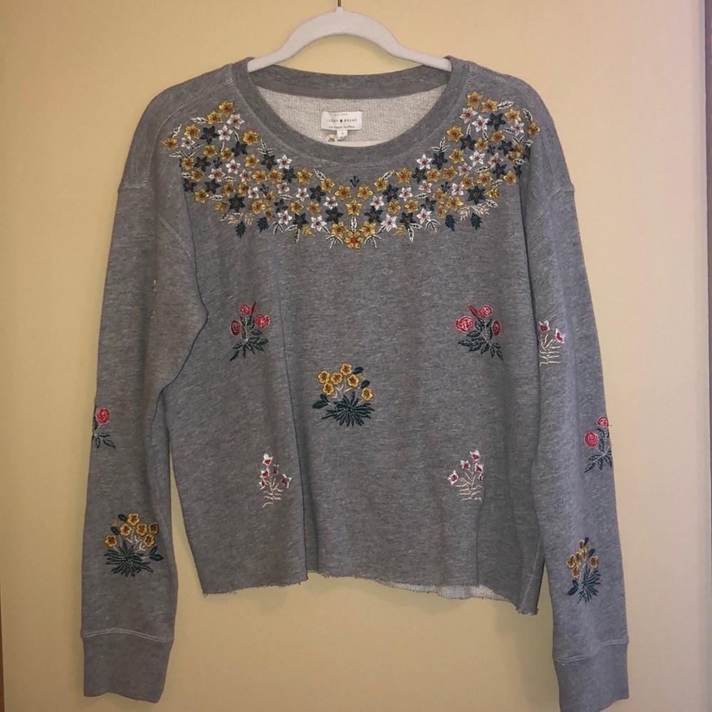 Lucky Brand Cropped Sweatshirt